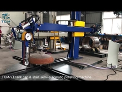 स्टील सिलेंडर टैंक कैप की सतह पीसने के लिए 2 में 1 स्वचालित पॉलिशिंग मशीन
